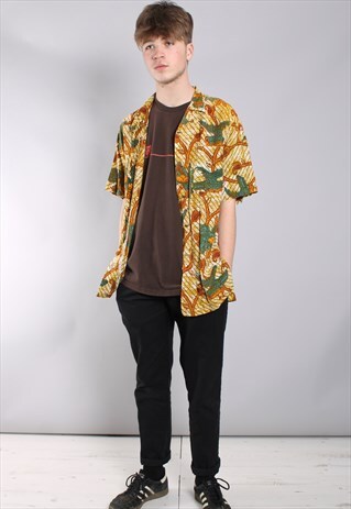 VINTAGE ABSTRACT CRAZY PATTERN SHIRT