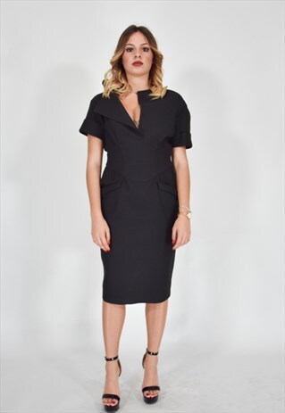 THIERRY MUGLER BLACK ELEGANT DRESS