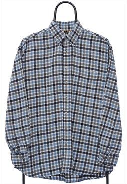 Vintage Andrew James Blue Check Flannel Shirt