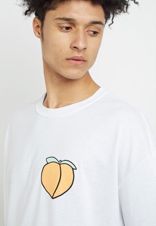 PEACHY WHITE TEE