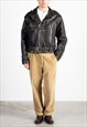 Men's Trevor Black Leather Biker Jacket