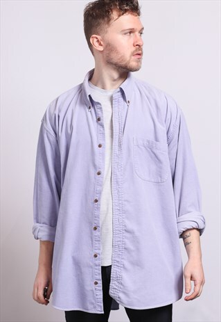 VINTAGE CORDUROY CORD SHIRT PURPLE
