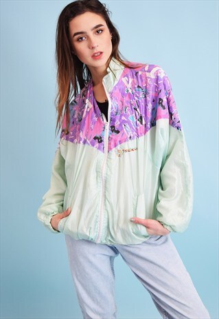 80'S REEBOK ATHLEISURE SPORTS SHELL BOMBER JACKET