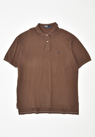 VINTAGE POLO RALPH LAUREN POLO SHIRT BROWN