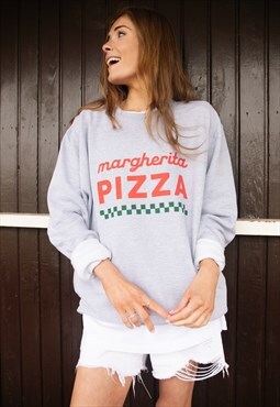 Margherita Pizza Womens Slogan Sweatshirt 