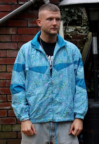 VINTAGE FUNKY PRINT DIADORA JACKET LARGE