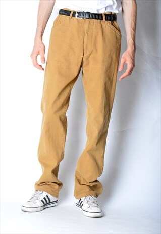 VINTAGE 90S CAMEL BROWN CHINOS PANTS