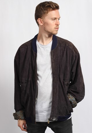 VINTAGE SUEDE BOMBER JACKET