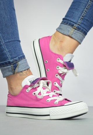 VINTAGE 90S CONVERSE PINK & PURPLE DOUBLE TONGUE OX SHOES