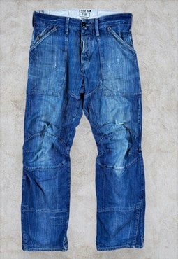 G-Star Raw Denim Jeans Fire Elwood Straight Leg Blue W30 L32