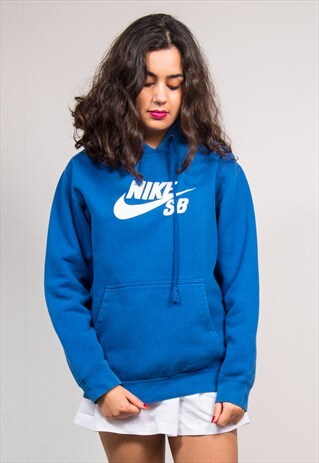 90'S VINTAGE BLUE NIKE SKATEBOARD SWEATSHIRT HOODIE