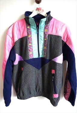 Vintage Fleece Jumper Pullover Sweater Sweatshirt Run Jacket