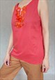 VINTAGE KOOKAI VEST TOP, 1990S PINK VEST TOP, SLEEVELESS TOP