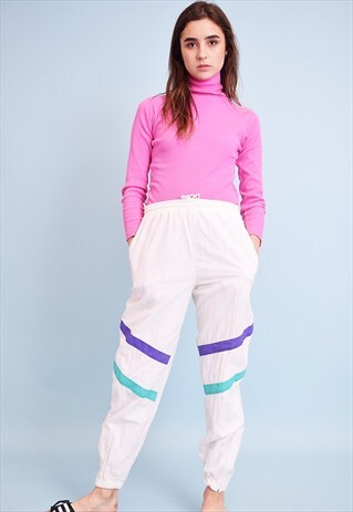 90'S NEUTRAL ATHLEISURE SPORTS TRACKSUIT BOTTOMS TROUSERS