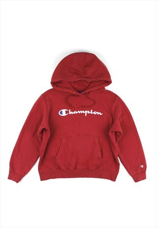 CHAMPION SPORTSWEAR FADED RED PULLOVER HOODIE, BOXY FIT