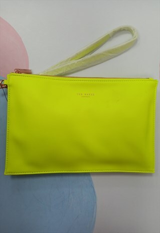 Clutch Bag Neon Green Wristlet