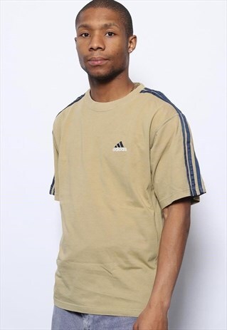 VINTAGE ADIDAS LOGO T-SHIRT BEIGE