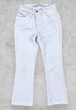 Diesel Jeans White Flared Women's W26 L30