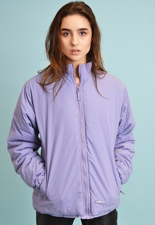VINTAGE 90'S RETRO PASTEL DEADSTOCK PUFFER SPORTS JACKET