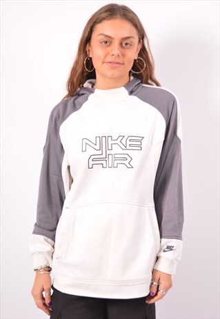 VINTAGE NIKE HOODIE JUMPER WHITE