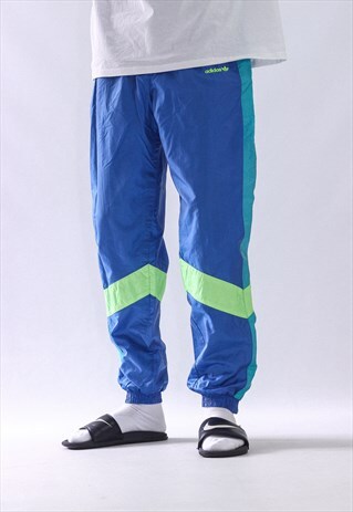 VINTAGE MENS ADIDAS WINDBREAKER SUIT TROUSERS JOGGER PANTS