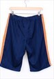 VINTAGE ADIDAS SHORTS NAVY ORANGE COLOUR BLOCK WITH LOGO