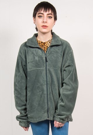 COLUMBIA VINTAGE GREEN FLEECE JACKET