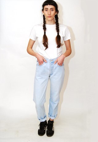 VINTAGE LEVIS 501 JEANS (31) TROUSERS 80S STRAIGHT LEG BOHO