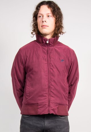 90'S VINTAGE NIKE BURGUNDY PADDED BOMBER STYLE JACKET