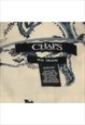 VINTAGE FLORAL WHITE CHAPS SHIRT - S