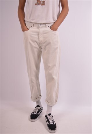 VINTAGE LEVI'S 615 CORDUROY TROUSERS WHITE
