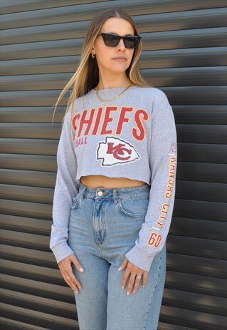 Vintage 00's reworked NFL Kansas City Chiefs crop tshirt