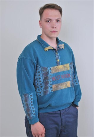 VINTAGE HIPSTER BUTTONS SWEATSHIRT