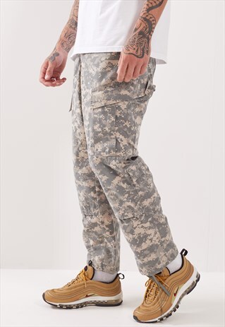 VINTAGE DIGITAL CAMO CARGO TROUSERS