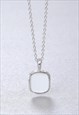 Moonstone Pendant on Sterling Silver Necklace 