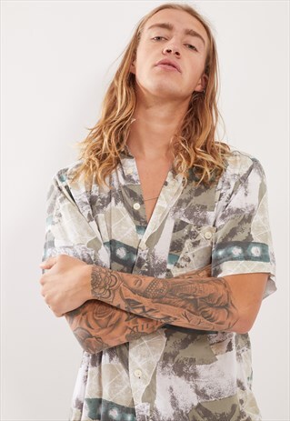 VINTAGE PATTERNED FESTIVAL SHORT SLEEVE SHIRT