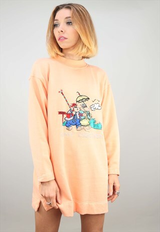 VINTAGE OVERSIZED EMBROIDERED SWEATSHIRT