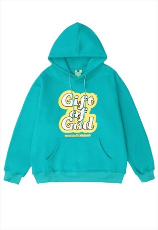 KALODIS GIFT OF GOD PRINT LOOSE HOODIE