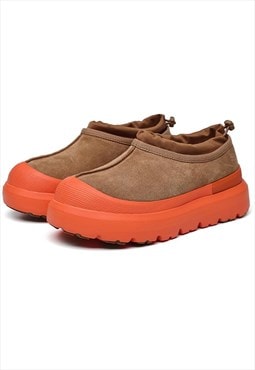 Platform boat shoes grunge chunky trainers solid sneakers