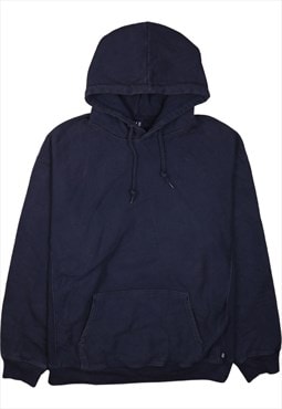 Vintage 90's Gap Hoodie Plain Pullover Navy Blue Large