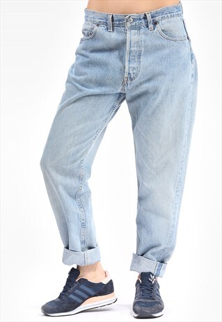 LEVI'S WOMENS LEVI'S BLUE TAPERED JEANS LEVI
