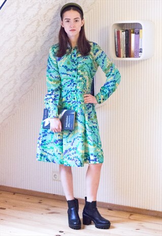 bright green shirt dress