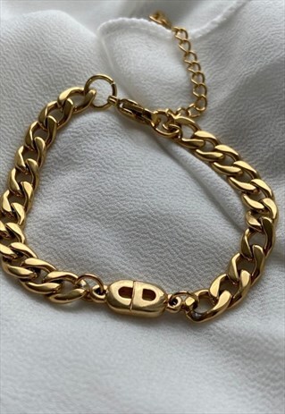 Authentic Mini Dior Pendant- Reworked bracelet