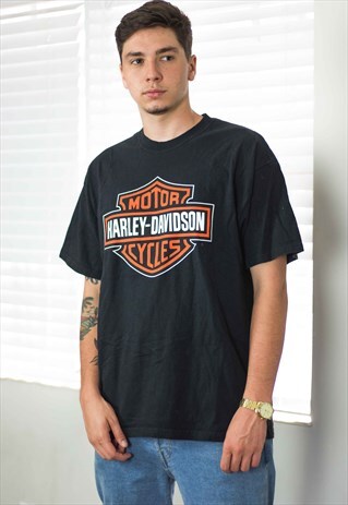 VINTAGE HARLEY DAVIDSON T-SHIRT LOGO 90S XL 10.1