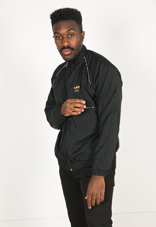 VINTAGE 80S USA ADIDAS SHELL SPORT JACKET / R253