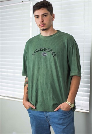 VINTAGE HARLEY DAVIDSON T-SHIRT LOGO 90S L 9.9