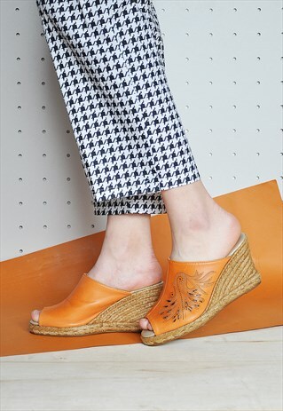 90S ESPADRILLE WEDGE SANDALS
