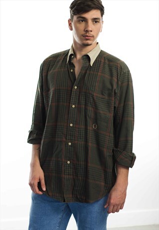 VINTAGE TOMMY HILFIGER FLANNEL LOGO SHIRT 90S M 8.4