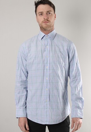 VINTAGE POLO RALPH LAUREN CHECK SHIRT LARGE