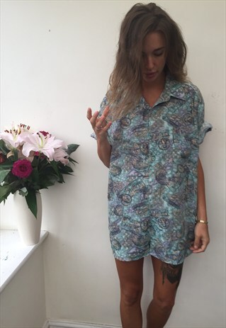 CRAZY PATTERN OVERSIZED UNISEX RETRO VINTAGE FESTIVAL SHIRT